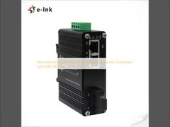 미니 산업용 30W PoE 광섬유 미디어 컨버터, IEEE 802.3at 호환 -40℃~75℃