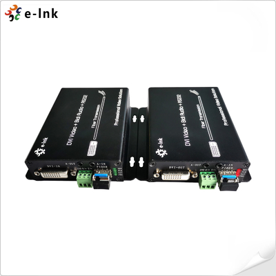 DVI Fiber Optic Extender with RS232 and Bidirectional Audio for Long-Distance HD Transmission