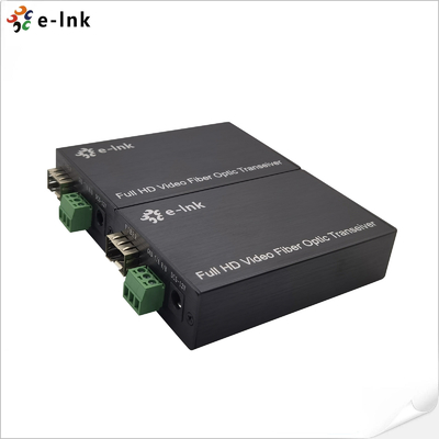 E- Link HDMI bidirectional audio Over Fiber Optic Extender 1 Channel Audio RS232 Data Single Mode