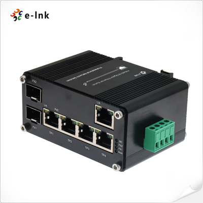 Mini Industrial High Power 90W 802.3bt PoE Gigabit Ethernet Switch IP40 Rated and DIN-rail Mountable
