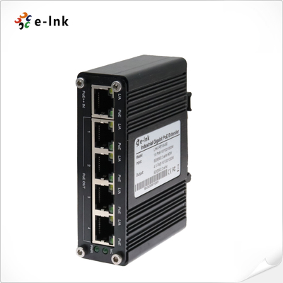 LNK-IPE104-90 Industrial PoE Extender, 1-Port In, 4-Port Out, 802.3af/at