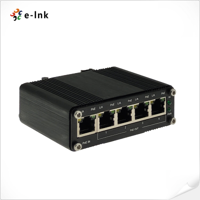 LNK-IPE104-90 Industrial PoE Extender, 1-Port In, 4-Port Out, 802.3af/at