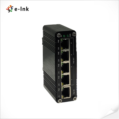 LNK-IPE104-90 Industrial PoE Extender, 1-Port In, 4-Port Out, 802.3af/at
