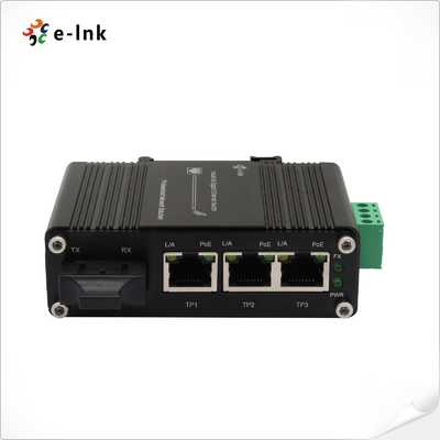 Compact Industrial PoE+ Ethernet Switch with Voltage Booster and SC Port 90W