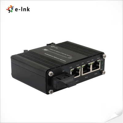 Compact Industrial PoE+ Ethernet Switch with Voltage Booster and SC Port 90W