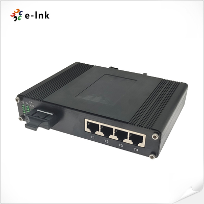 IEEE Industrial Ethernet POE Switch 100Mbps 10/100Base-TX 58VDC Aluminum